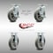 Service Caster 8 Inch Stainless Steel Thermoplastic Caster Set with 2 Brake/Swivel Lock 2 Rigid SCC-SS30S820-TPRRD-TLB-BSL-2-R-2 - alternate 4